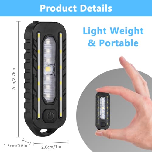 Adiwo Lumières de Course à Clip Populaires, 5 Modes d'éclairage Lampe à Clip LED USB Rechargeable, 150LM IPX4 Étanche Po