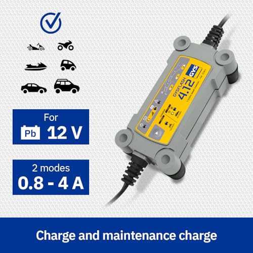 Chargeur de batterie GYSFLASH |12 VRLA AGM SLA Gel Liquide EFB 0,8A/4A Véhicule 12V Sécurité IP65 Désulfatation