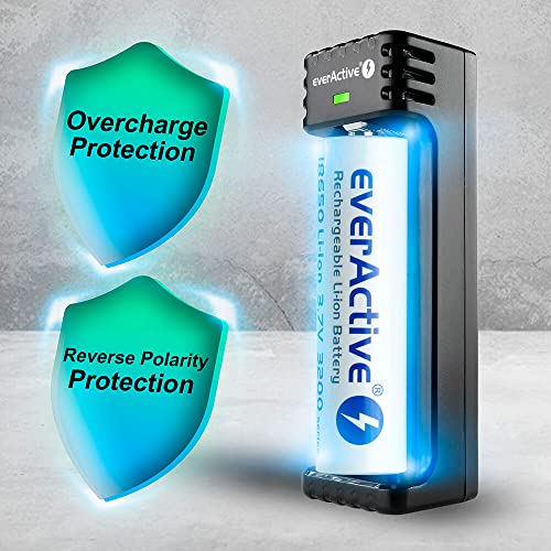 everActive LC-100 Chargeur Li-ION 18650 Rapidité Professionnelle Noir